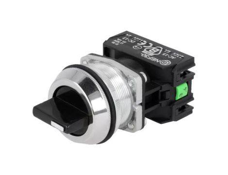 Przełącznik obrotowy, Ilość pozycji stabilnych: 3, NC + NO, czarny, 30mm, IP56 NEF30-TPCSXY