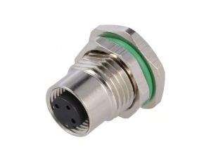 Złącze M12 gniazdo PIN: 4 żeńskie 250V proste IP67 THT 4A PXMBNI12RPF04DPCPG9