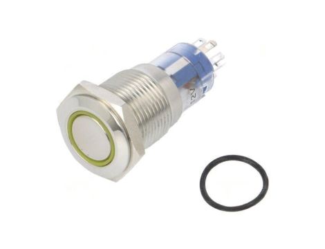 Przełącznik wandaloodporny DPDT 3A/250VAC IP67 ON-(ON) 12VDC MP0045/1E2AM012S