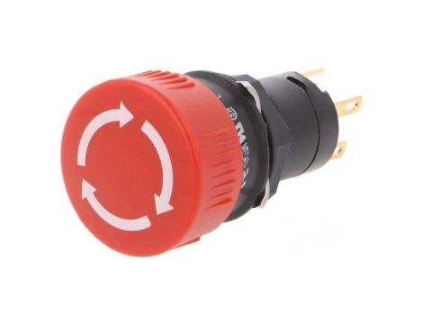 Przełącznik bezpieczeństwa 16mm Poz.stab 2 NC + NO czerwony 51-253.022