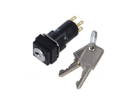 Przełącznik obrotowy z kluczem 16mm Poz.stab 2 NC + NO 51 51-255.022D