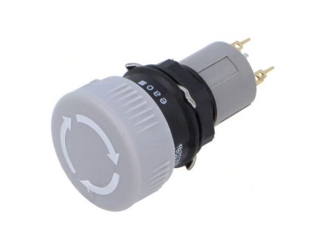 Przełącznik przyciskany 16mm Poz.stab 2 NC x2 szary brak 51-252.0268