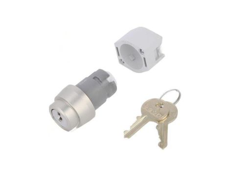 Przełącznik obrotowy z kluczem 22mm Poz.stab 2 srebrny brak 704.121.0