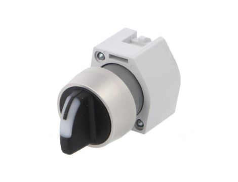 Przełącznik obrotowy 22mm Poz.stab 1 żółty/czarny BA9S,LED 704.413.0I