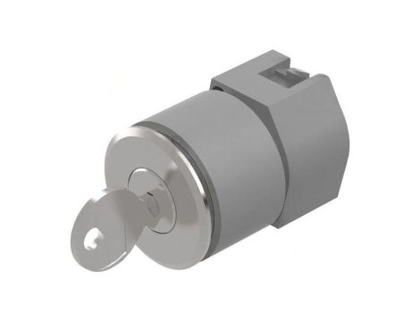 Przełącznik obrotowy z kluczem 30mm Poz.stab 1 srebrny brak 704.123.018