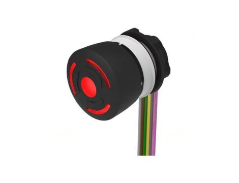 Przełącznik bezpieczeństwa 22mm Poz.stab 2 NC x2 czarny LED 84-6341.2B40