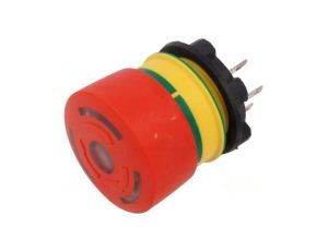 Przełącznik bezpieczeństwa 22mm Poz.stab 2 NC czerwony LED 84-5321.2B20