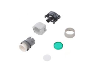 Przełącznik przyciskany 22mm Poz.stab 1 zielony IP65 płaski 704.032.5