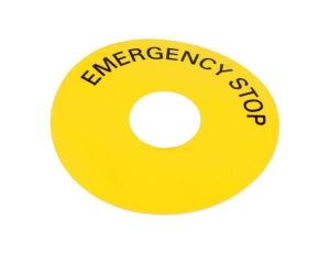 Tabliczka opisowa 45 75mm plastik Korpus żółty 45-50J.140S