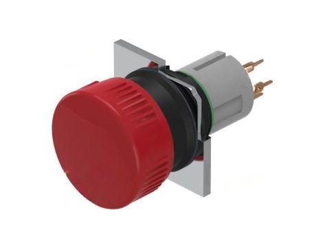 Przełącznik przyciskany 16mm Poz.stab 1 NC x2 czerwony brak 51-152.0262