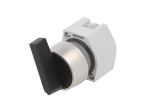 Przełącznik obrotowy 22mm Poz.stab 1 czarny brak IP65 Poz 2 704.103.0