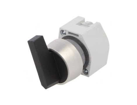 Przełącznik obrotowy 22mm Poz.stab 1 czarny brak IP65 Poz 2 704.103.0