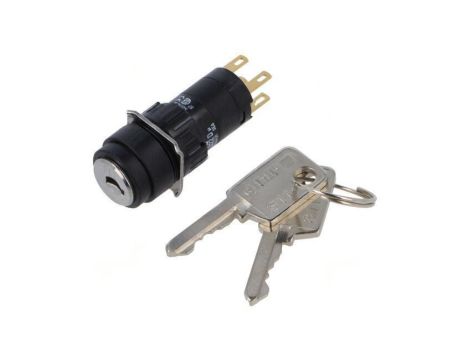 Przełącznik obrotowy z kluczem 16mm Poz.stab 2 NC + NO 51 51-235.022D