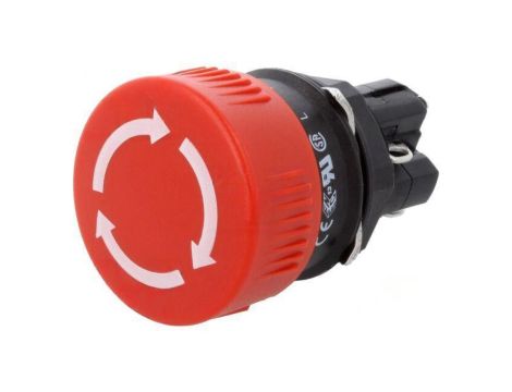 Przełącznik bezpieczeństwa 16mm Poz.stab 2 NC + NO czerwony 51-256.025