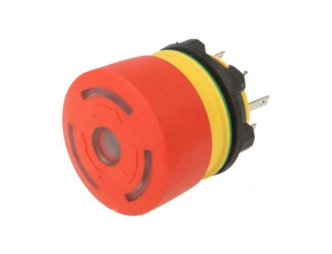 Przełącznik bezpieczeństwa 22mm Poz.stab 2 NC + NO czerwony 84-5331.2B20