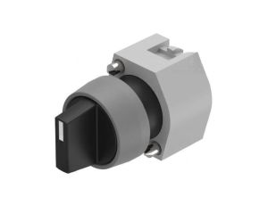 Przełącznik obrotowy 22mm Poz.stab 2 szary/czarny brak IP65 704.410.0