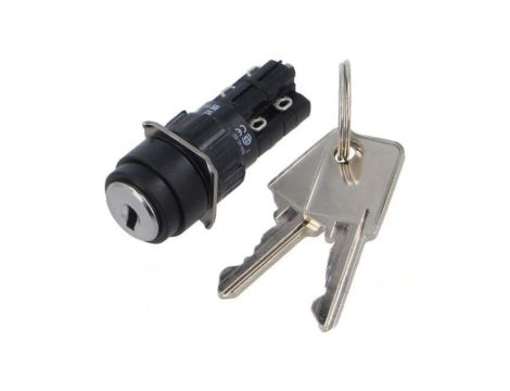 Przełącznik obrotowy z kluczem 16mm Poz.stab 2 NC x2 + NO x2 51-236.025D2