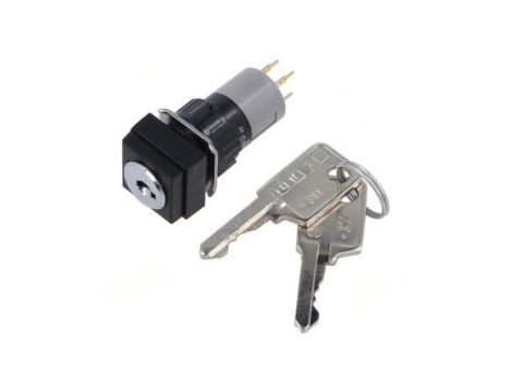 Przełącznik obrotowy z kluczem 16mm Poz.stab 2 NC + NO 51 51-445.036D