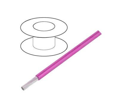 Przewód HookUp Wire linka Cu 18AWG PVC różowy 300V 305m 3055 PK001