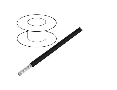 Przewód HookUp Wire linka Cu 22AWG PVC czarny 150V 305m 7055/19 BK001