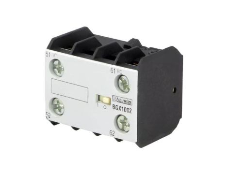 Styki pomocnicze, Przyłącze: zaciski śrubowe, czołowy, Styki: NC x2, BG 11BGX1002