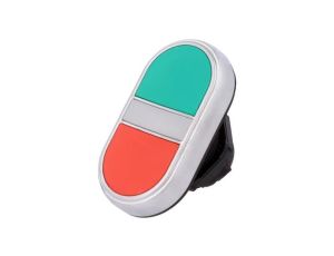 Przełącznik podwójny, Poz.stab: 1, czerwony/zielony, IP66, 22mm LPCBL7113