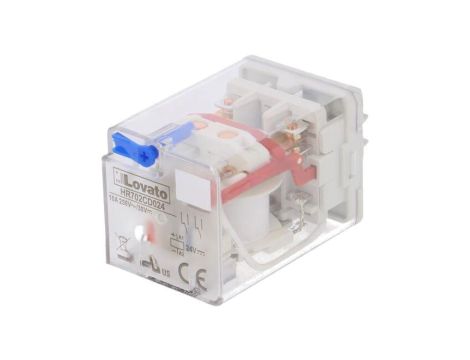 Przekaźnik elektromagnetyczny, DPDT, Cewka: 24VDC, 10A/250VAC HR702CD024