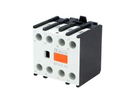 Styki pomocnicze, Przyłącze: zaciski śrubowe, czołowy, Styki: NO x4, BF BFX1040