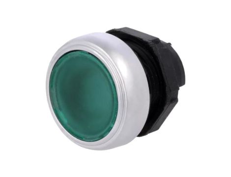 Przełącznik przyciskany, Poz.stab: 1, zielony, IP66, płaski, 22mm LPCBL103