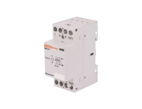 Stycznik 4-biegunowy instalacyjny, 32A, 24VAC, 24VDC, NO x4, CN32 CN3210024