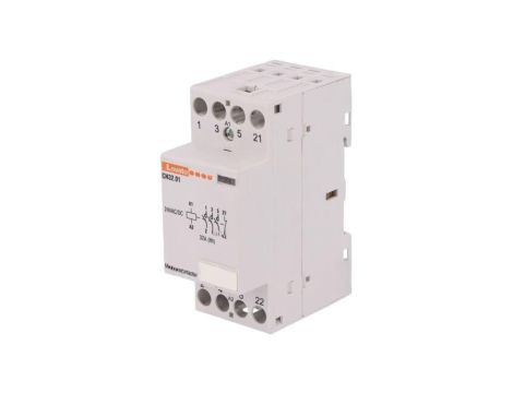 Stycznik 4-biegunowy instalacyjny, 32A, 24VAC, 24VDC, NC + NO x3 CN3201024