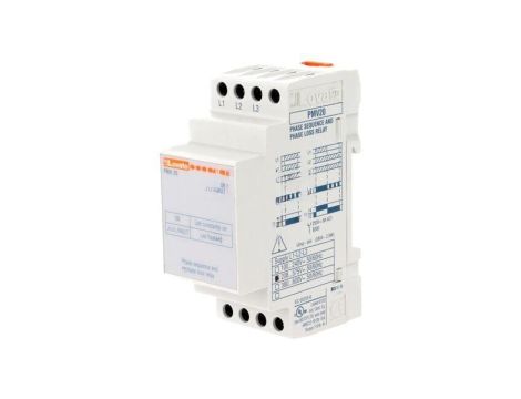 Przekaźnik nadzorczy napięcia, kontrola: kolejność faz, zanik fazy, PMV PMV20A575