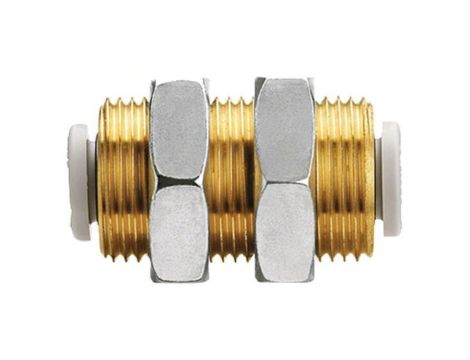 Złączka wtykowa gwintowana,prosta -1-10bar mosiądz Gwint M16 KQ2E08-00A