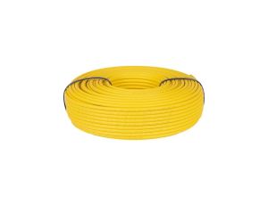 Kabel sieciowy F/FTP kat.7A skrętka 4x2x0,56mm wewnętrzny Dca bezhalogenowy LSOH żółty NEKU /50m/