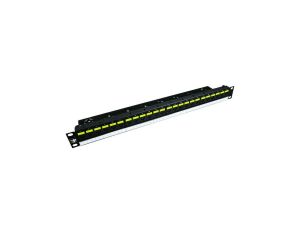 Patch panel RACK 19 kat.5e 24p UTP z półką 1U czarny DataGate+ Molex