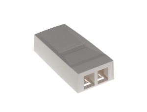 Gniazdo natynkowe Synergy FTP kat.6a 2 porty białe niezaładowane Molex