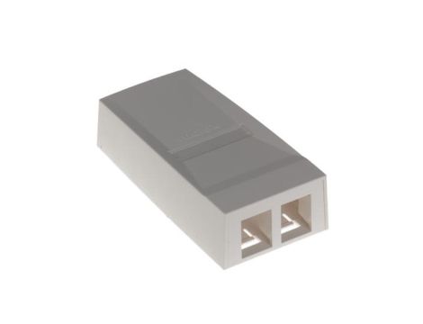 Gniazdo natynkowe Synergy FTP kat.6a 2 porty białe niezaładowane Molex