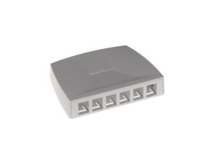 Gniazdo natynkowe Synergy FTP kat.6a 6 portów białe niezaładowane Molex