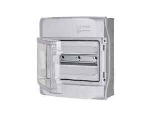 Rozdzielnica obudowa modułowa natynkowa 1x12 drzwi transparentne 340x310x150mm IP65 NEPTUN 7270009 F-TRONIC