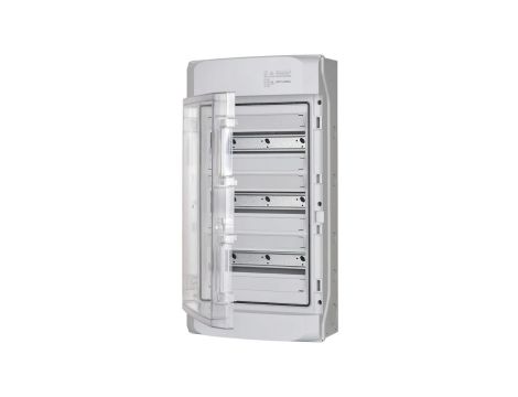 Rozdzielnica obudowa modułowa natynkowa 3x12 drzwi transparentne 590x310x150mm IP65 NEPTUN 7270011 F-TRONIC