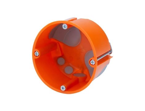 Puszka instalacyjna podtynkowa typu HW fi: 68x47 dwukomponentowa wiatroszczelna IP30 pomarańczowa 7360028 F-TRONIC