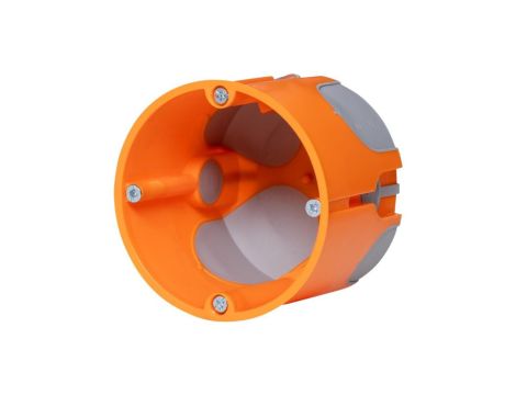 Puszka instalacyjna podtynkowa typu HW fi: 68x62 dwukomponentowa wiatroszczelna IP30 pomarańczowa 7360045 F-TRONIC