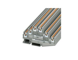 Złączka szynowa 3-poziomowa slim PT 1,5mm2 15A szara Phoenix Contact