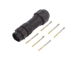 Złącze okrągłe X-Lok, wtyk, motaż na przewód, PIN: 6 żeńskie ze stykami IP68 BD-06BMFA-QL8MP0