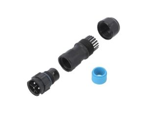 Złącze okrągłe X-Lok, wtyk, motaż na przewód, PIN: 3 męskie ze stykami CC-03BMMB-QL8LPP