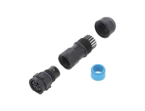 Złącze okrągłe X-Lok, wtyk, motaż na przewód, PIN: 3 żeńskie ze stykami IP68 CC-03BMFB-QL8LPP