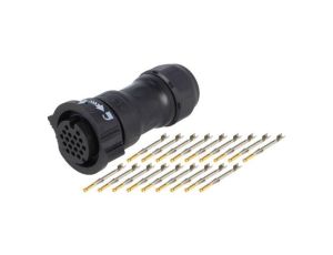 Złącze okrągłe X-Lok, wtyk, motaż na przewód, PIN: 18 żeńskie ze stykami DD-18BFFA-QL8MP0