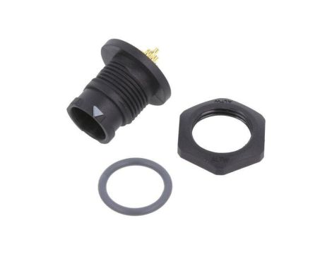 Złącze okrągłe X-Lok, gniazdo, montaż na panel, nakrętka od przodu PIN: 17 AZ-17PMMS-QC8001