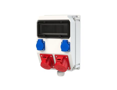 Rozdzielnica budowlana ADAMÓW hermetyczna IP54 Bez zabezpieczeń + 1x16A/5P+1x32A + 2x230V/2P+Z PCE 9036522W