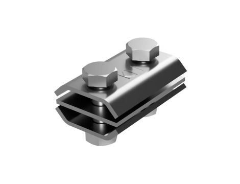 Złącze przelotowe odgromowe podwójne do drutu 3P (50x35mm, trzy płytki, 2xM8) ocynk galwaniczny KM GROM